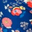 Navy Red Yellow Floral