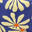 Blue/Yellow Giant Daisy Floral