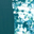 Blue Floral / Solid Mediterranean Teal