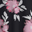 Black/Pink Large Brush Floral