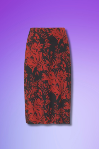 Autumn Satin Midi Skirt