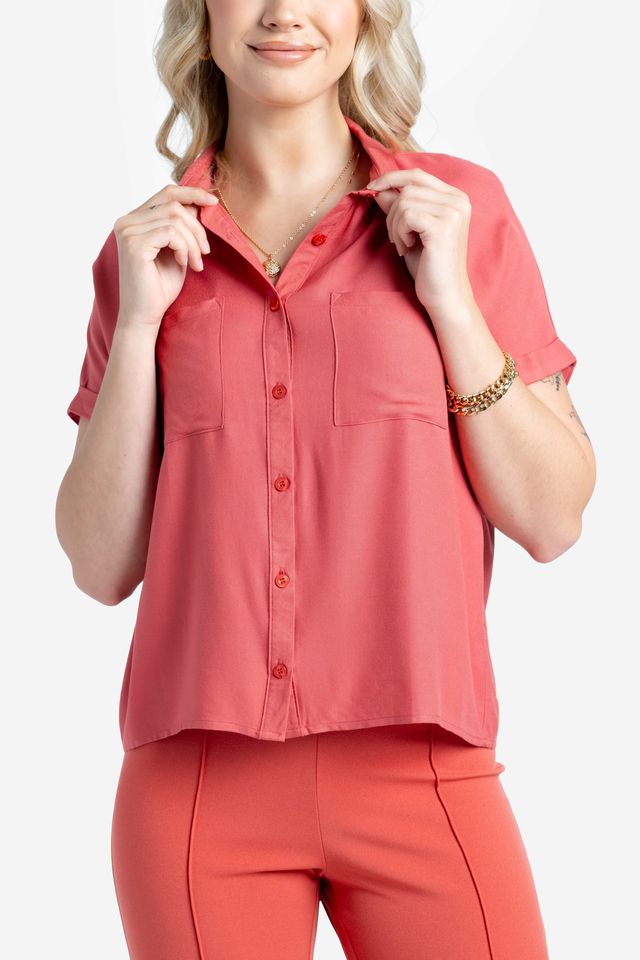 LuLaRoe Amy Dolman Top - Cropped Button Front Blouse (Sizes S-2XL)