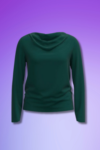 Catherine Velour Cowl Neck Top