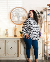 LuLaRoe Clara Smock Blouse - Ruffle Collar Puff Sleeve (Sizes M-3XL)