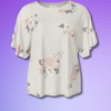Dahl Crop Top - Dolman Sleeve Ruffled Top (XXS-3XL)