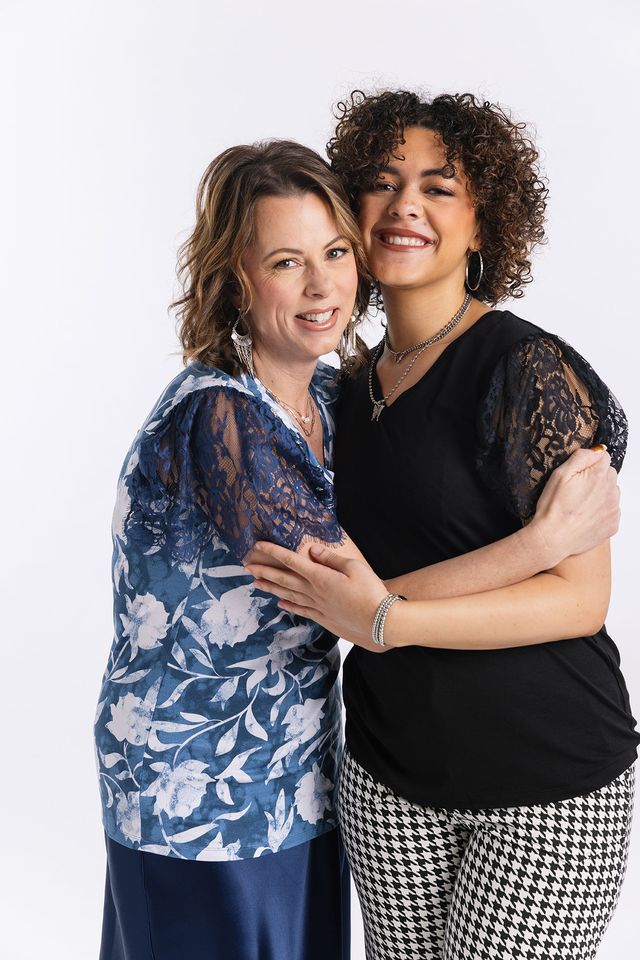 LuLaRoe Destiny Lace Sleeve Top - Romantic Shirred Detail (Sizes XS-3XL)