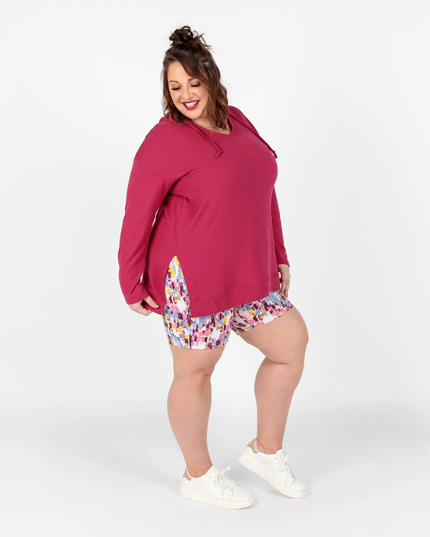LuLaRoe Eliza V-Neck Hoodie - Dolman Sleeve Drawcord Hood (Sizes XS-3XL)