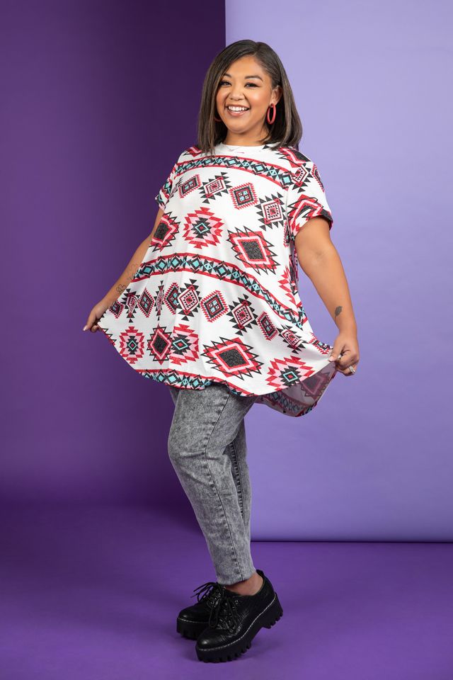 LuLaRoe Erika Swing Top - A-Line Back Yoke Short Sleeve (Sizes XXS-3XL)