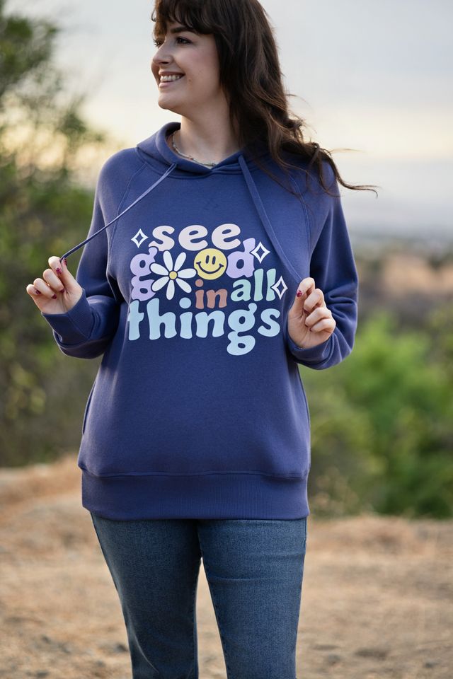 LuLaRoe Graphic Hoodie - Cotton Blend Fleece Relaxed Fit (Sizes XXS-2XL)