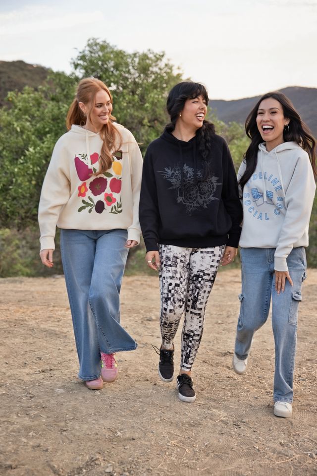 LuLaRoe Graphic Hoodie - Cotton Blend Fleece Relaxed Fit (Sizes XXS-2XL)