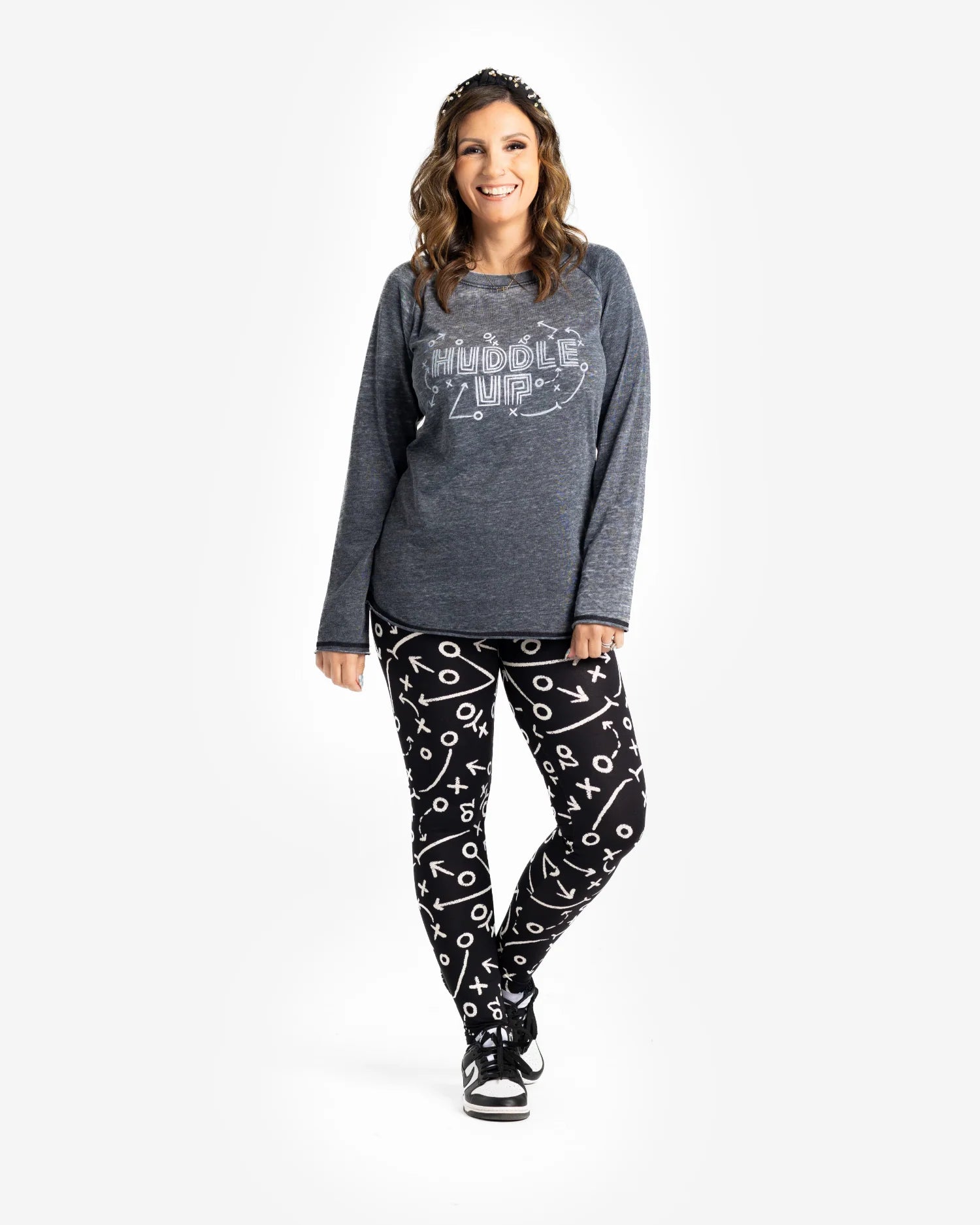 LuLaRoe Julie Raglan Burnout Top - Sideline Style Long Sleeve (Sizes XS-3XL)
