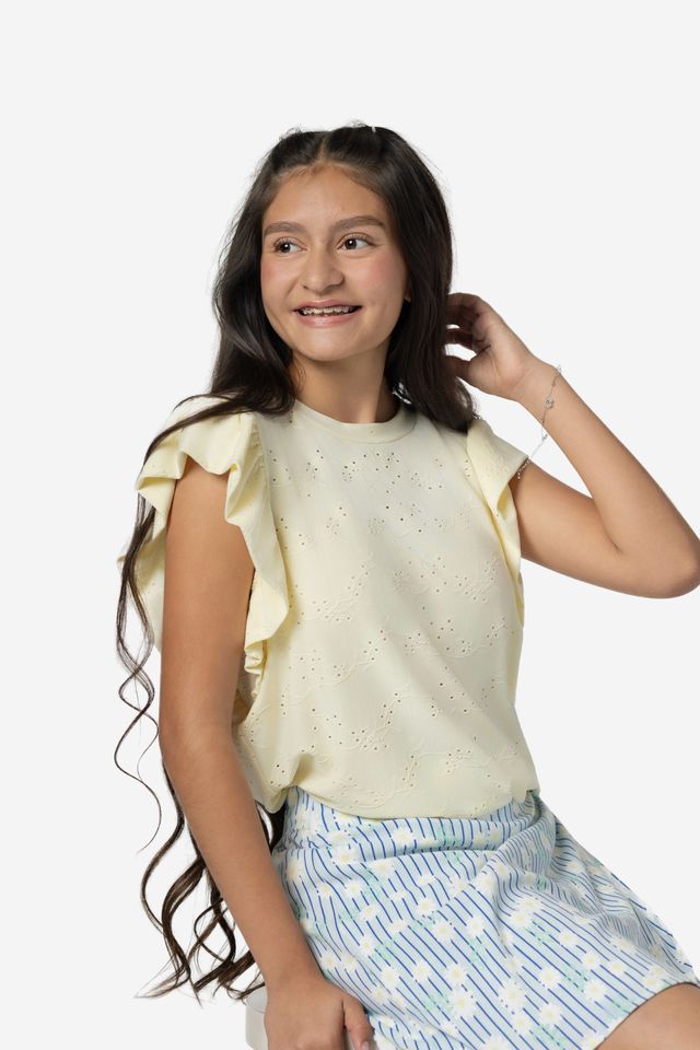 LuLaRoe LeeAnn Ruffle Sleeve Top - Double-Layer Shirred Detail (Sizes XXS-3XL)