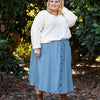 LulaRoe Marsha Skirt - Button-Up Midi Skirt (XS-2XL)