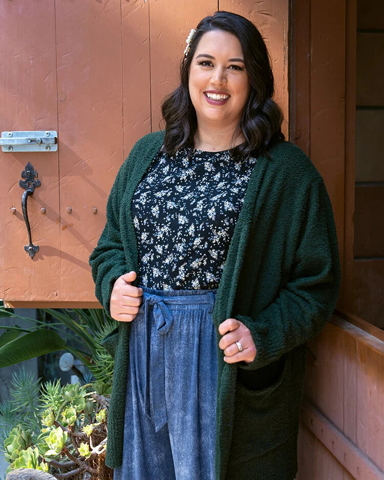 LuLaRoe Peyton Cardigan - Open Front Knitted Detail (Size S)