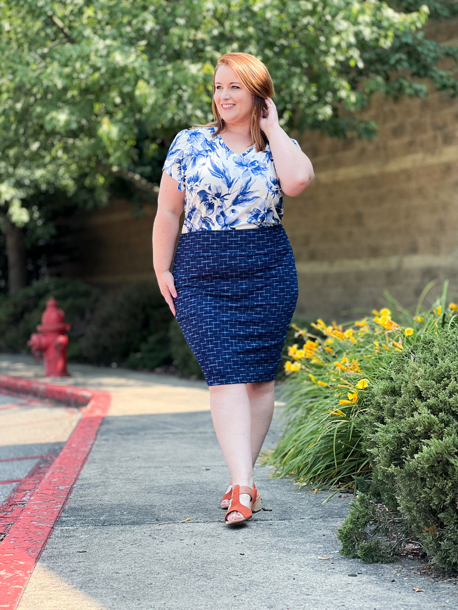 LuLaRoe Remi Top - V-Neck Tulip Sleeve Top (Sizes S-3XL)