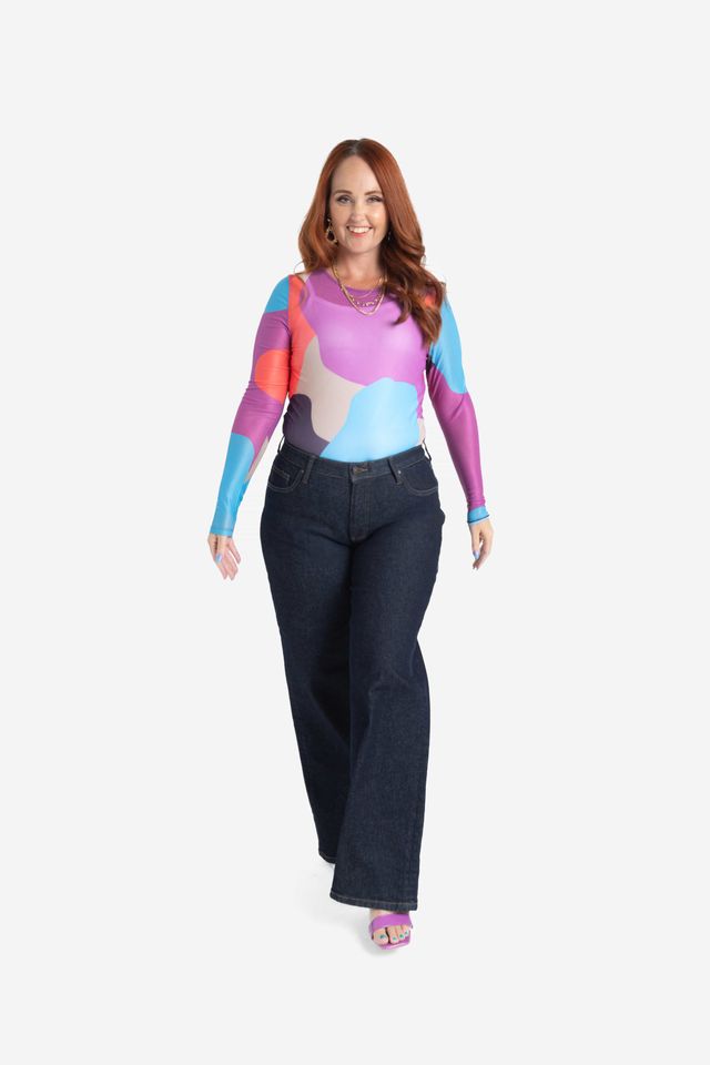 LuLaRoe Wide Leg Denim - Mid-Rise Power Mesh Jeans (Sizes XS-3XL)